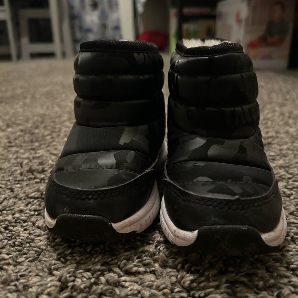 Kids Black Camouflage Shoes